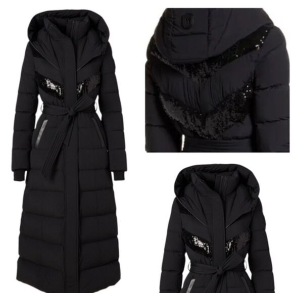 🔥🔥NWT Mackage Adina Down Long Winter Coat With Sequins! Gorgeous!! - Picture 11 of 16